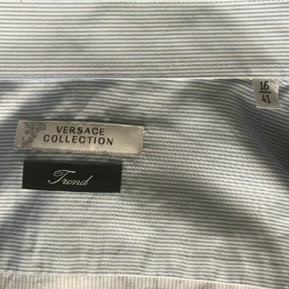 Versace Collection Shirt Cotton Sz L - Picture 5 of 9